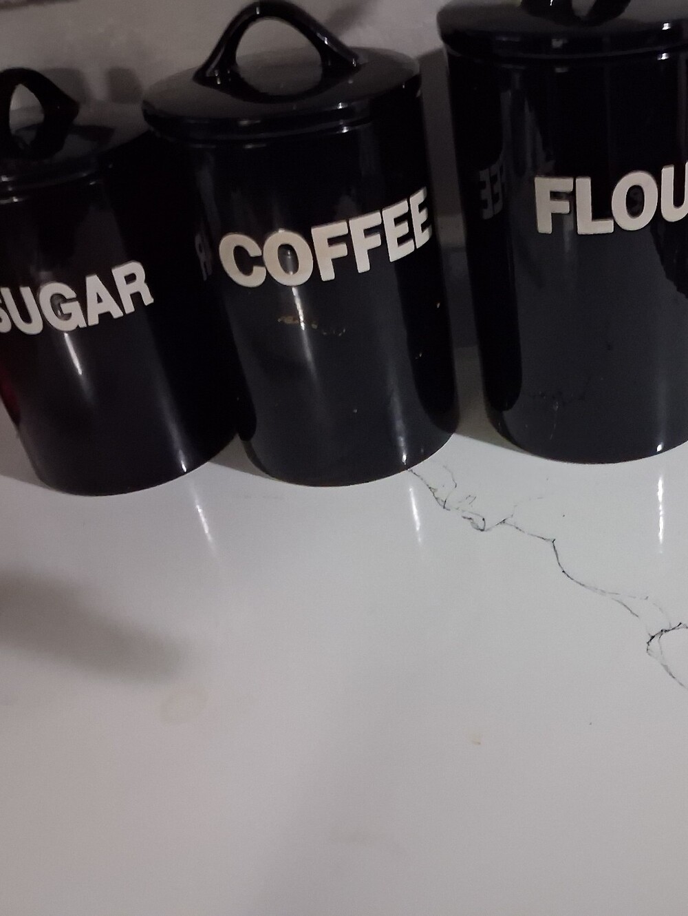 Black Coffee Canister with Lid